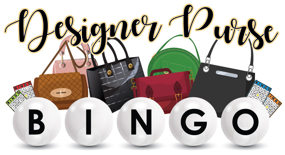 Designer Purse Bingo with illustration of purses